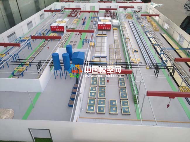 混凝土預制件沙盤模型，預制件生產線沙盤模型， 裝配式建筑沙盤模型