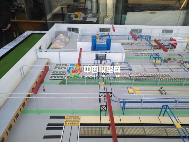 混凝土預制件沙盤模型，預制件生產線沙盤模型， 裝配式建筑沙盤模型