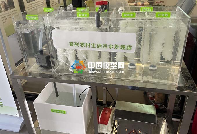 農村生活污水處理設備沙盤模型，MBBR一體化污水處理設備沙盤模型
