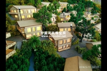 鄉伴攬樹山房建筑模型，展示沙盤模型