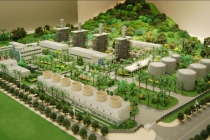 熱電廠沙盤模型，發電廠沙盤模型，以供熱為主要目的發電廠